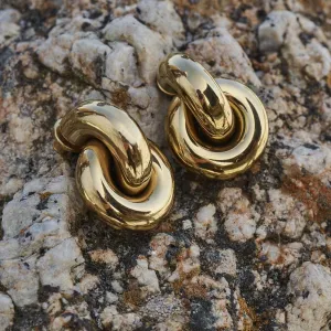 Edblad Redondo Stud Earrings - Shiny Gold