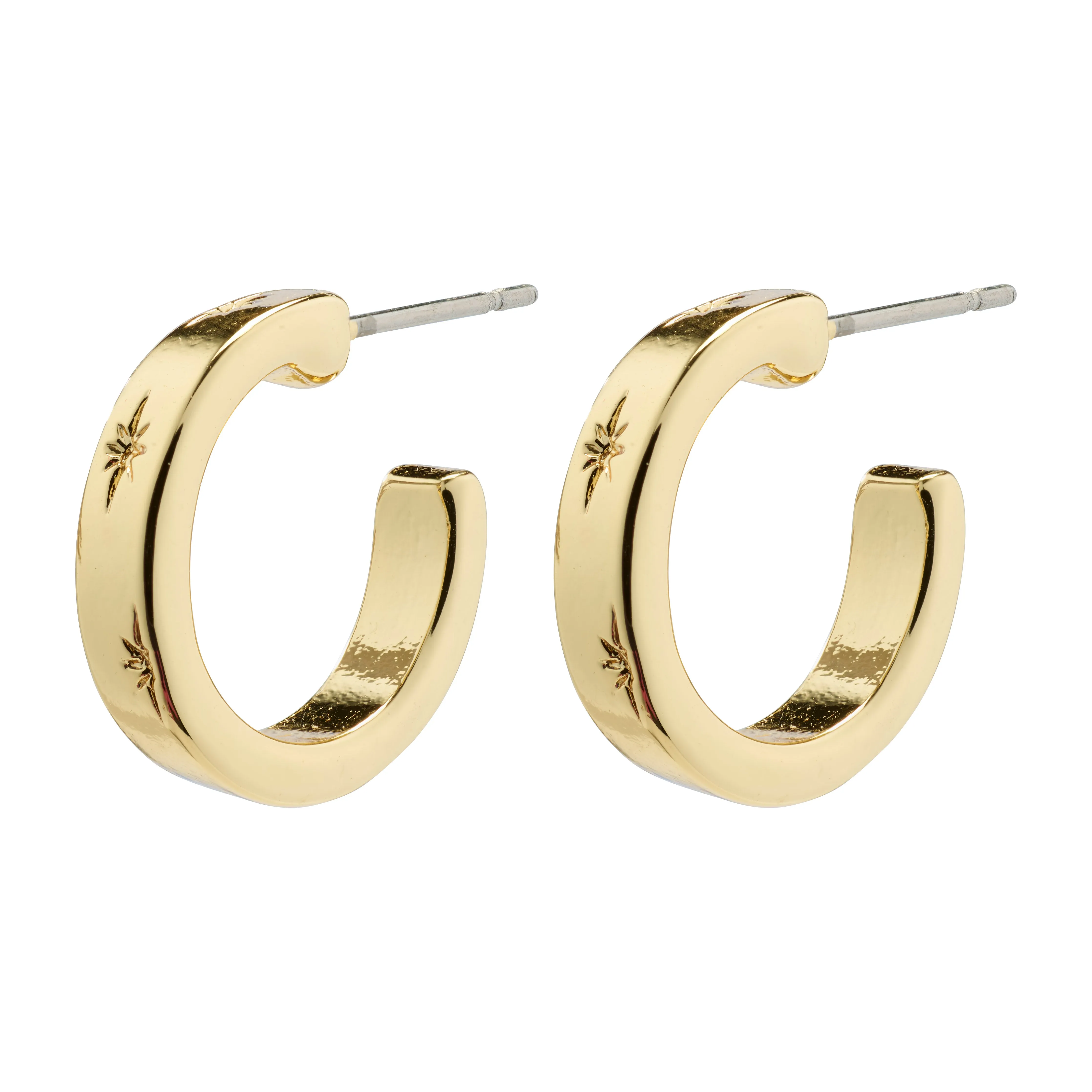 EFIA huggie hoop earrings gold-plated