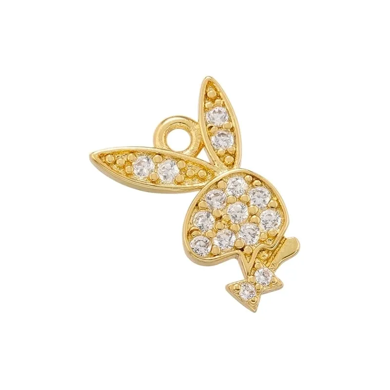 Elegant Simple Style Moon Copper Plating Inlay Zircon 18k Gold Plated Charms