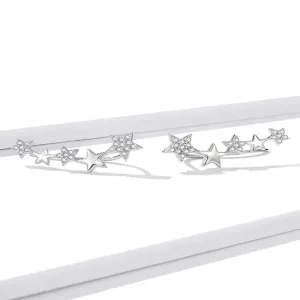 Elegant Star Ear Climber Stud Earrings