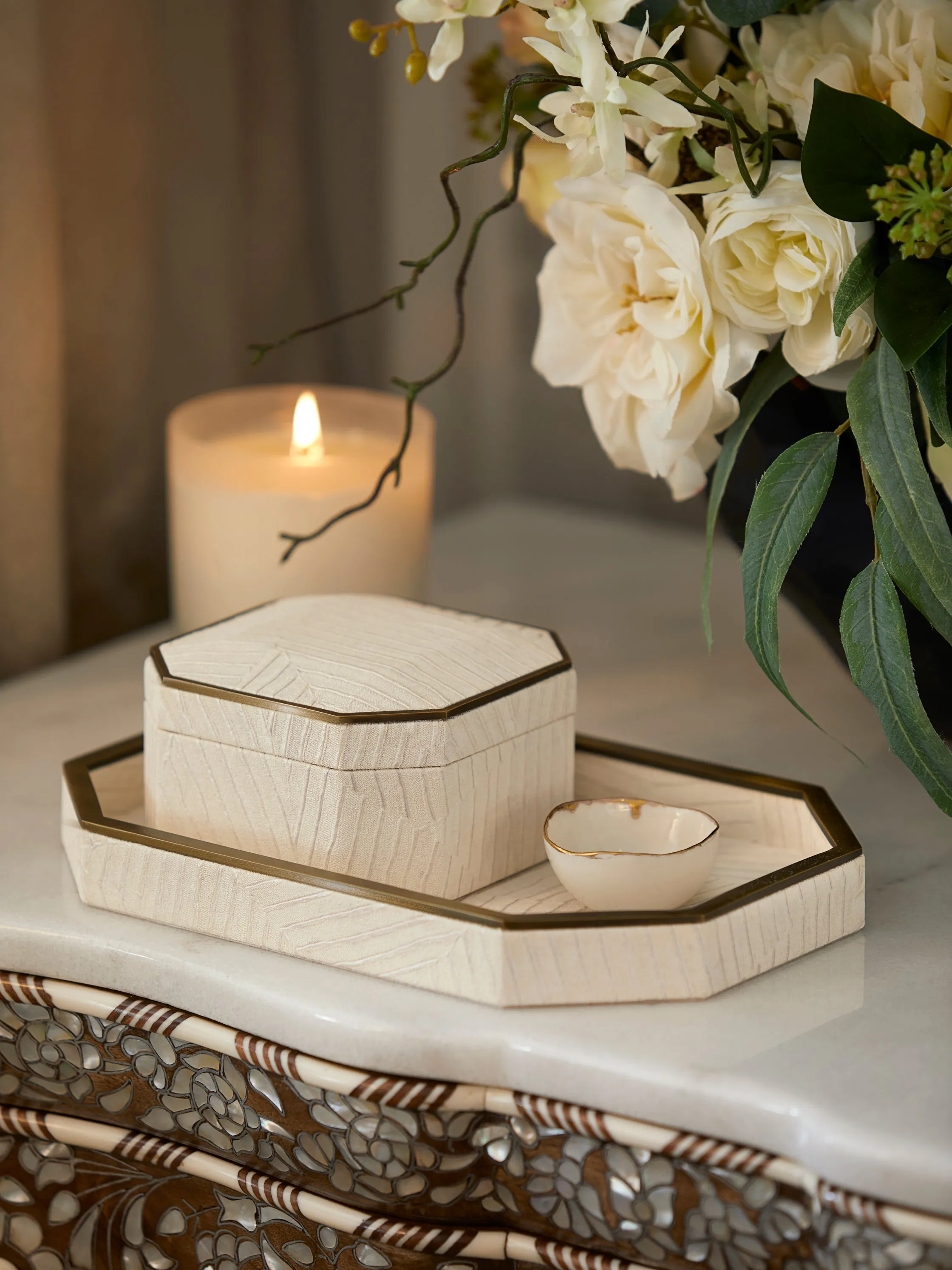 Elemental Accent Box - Ivory