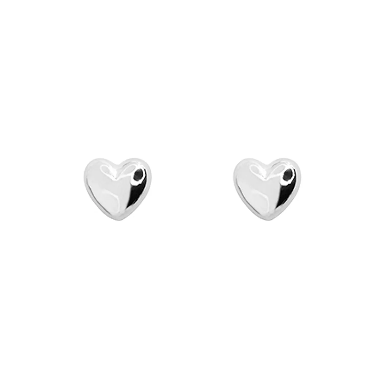 Empire Cove 14K Gold Sterling Silver Dipped Jewelry Heart Shaped Stud Earrings Minimalist