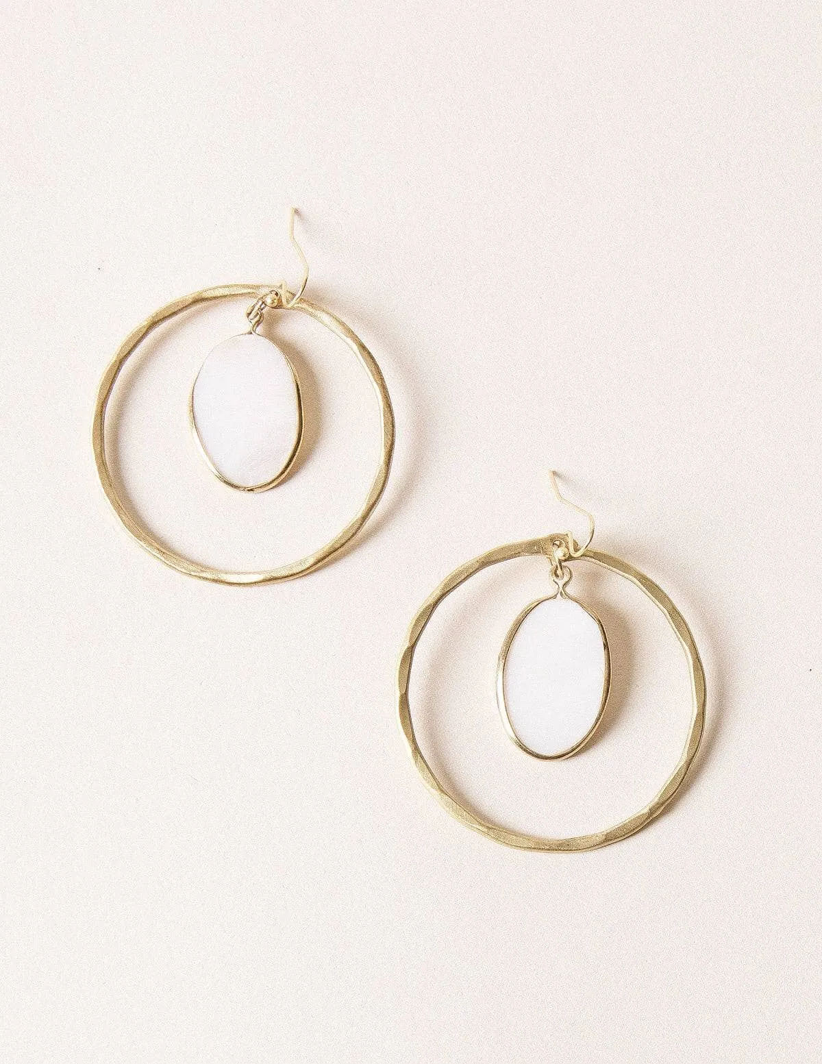 Fair Trade Mother of Pearl Disc Earrings