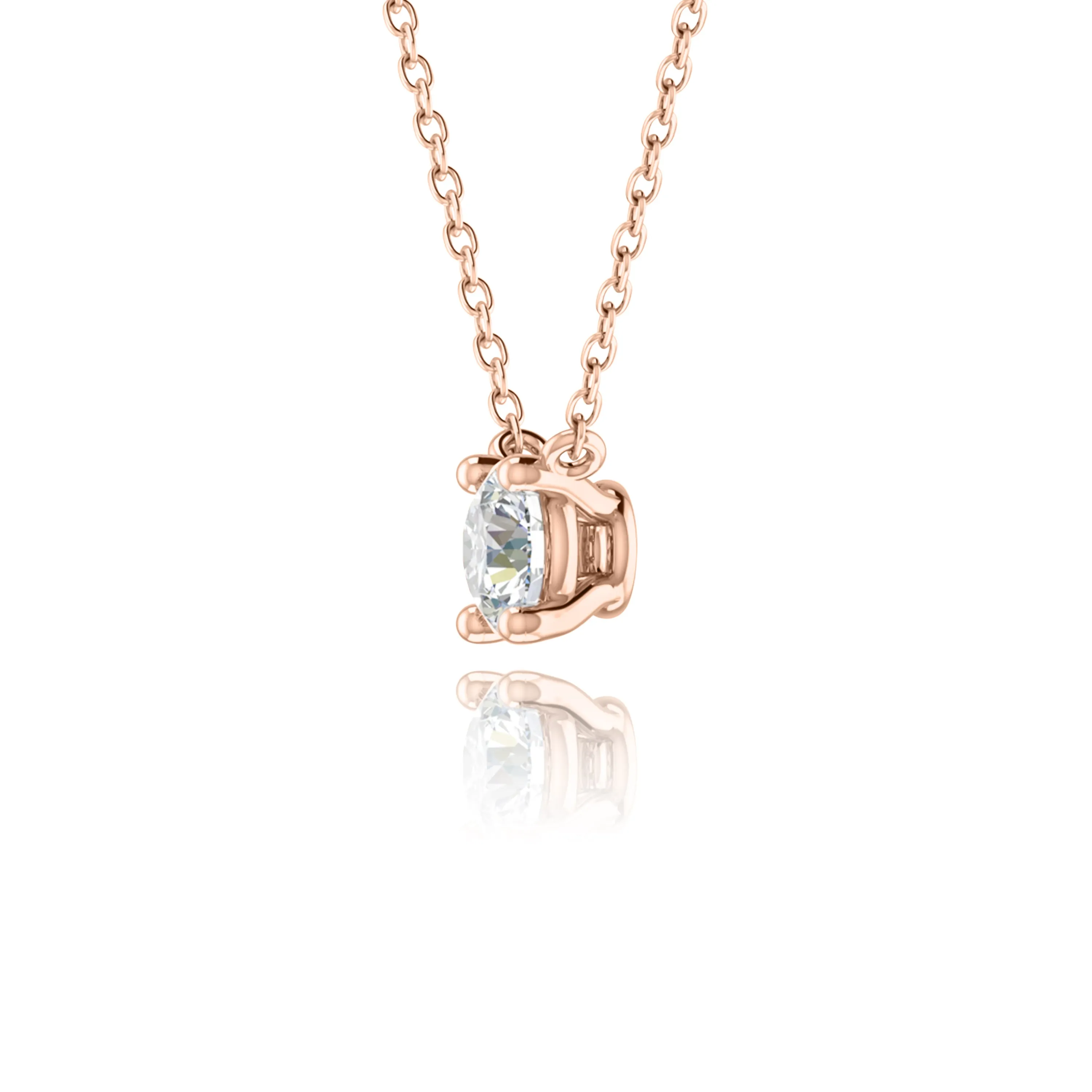 Four Prong Brilliant cut Diamonds Solitaire Pendent