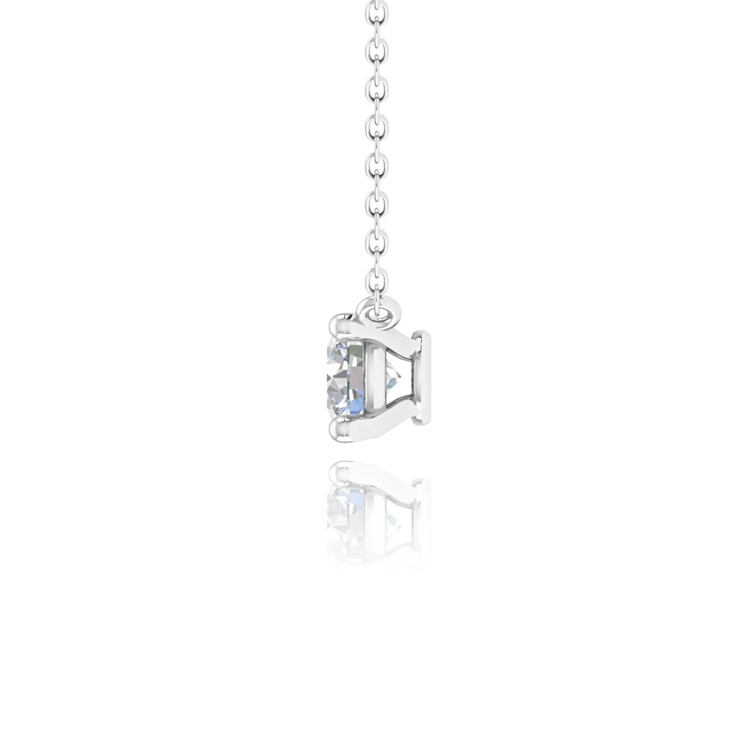 Four Prong Brilliant cut Diamonds Solitaire Pendent