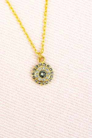 French Round Rhinestone Necklace