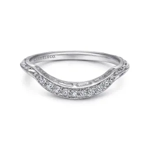 Gabriel & Co. "Margarita" Vintage Diamond Wedding Band