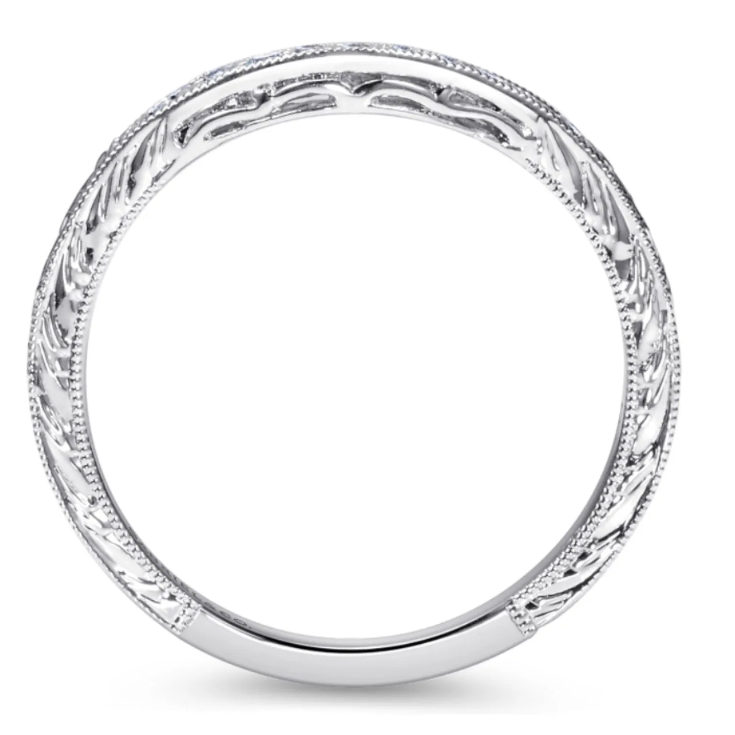 Gabriel & Co. "Tallulah" Milgrain Diamond Wedding Band