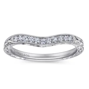 Gabriel & Co. "Tallulah" Milgrain Diamond Wedding Band