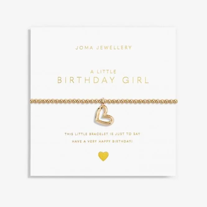 Gold Birthday Girl Gold 17.5cm Stretch Bracelet 6181