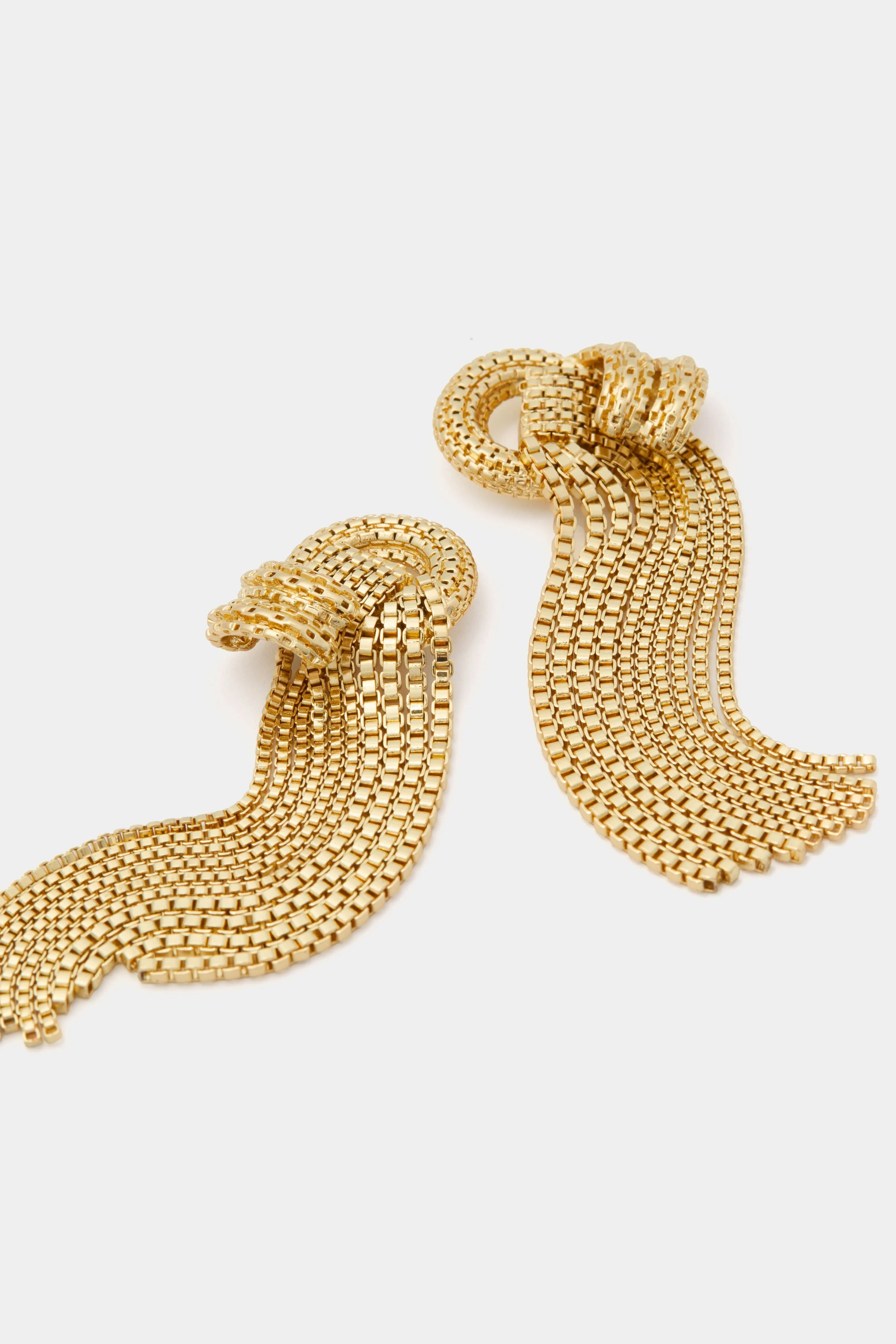 Gold Box Chain Ryan Earrings