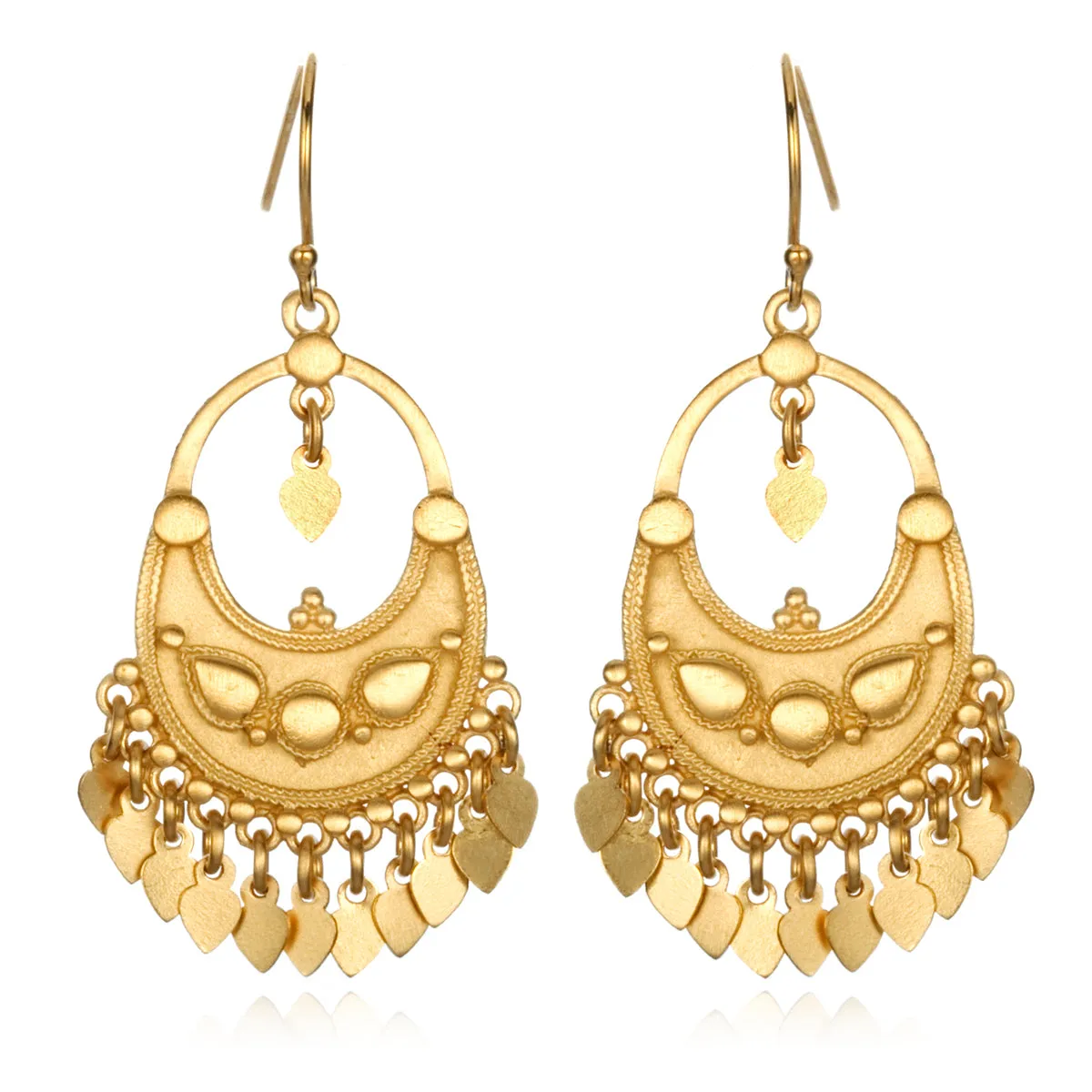 Gold Veils - Petal Chandelier Earrings