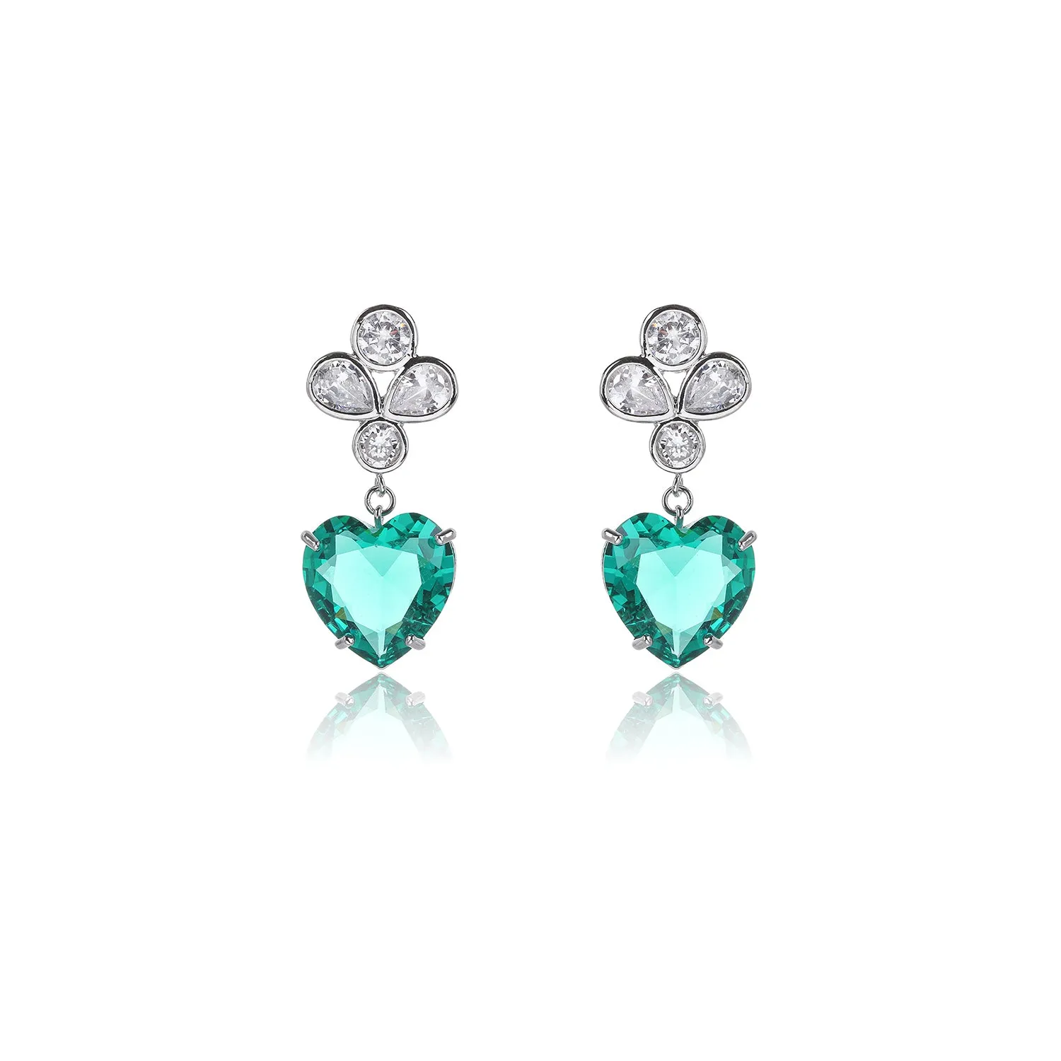 Heart Cubic Zirconia Dangle Earring for Wedding Accessories Jewelry CE11957