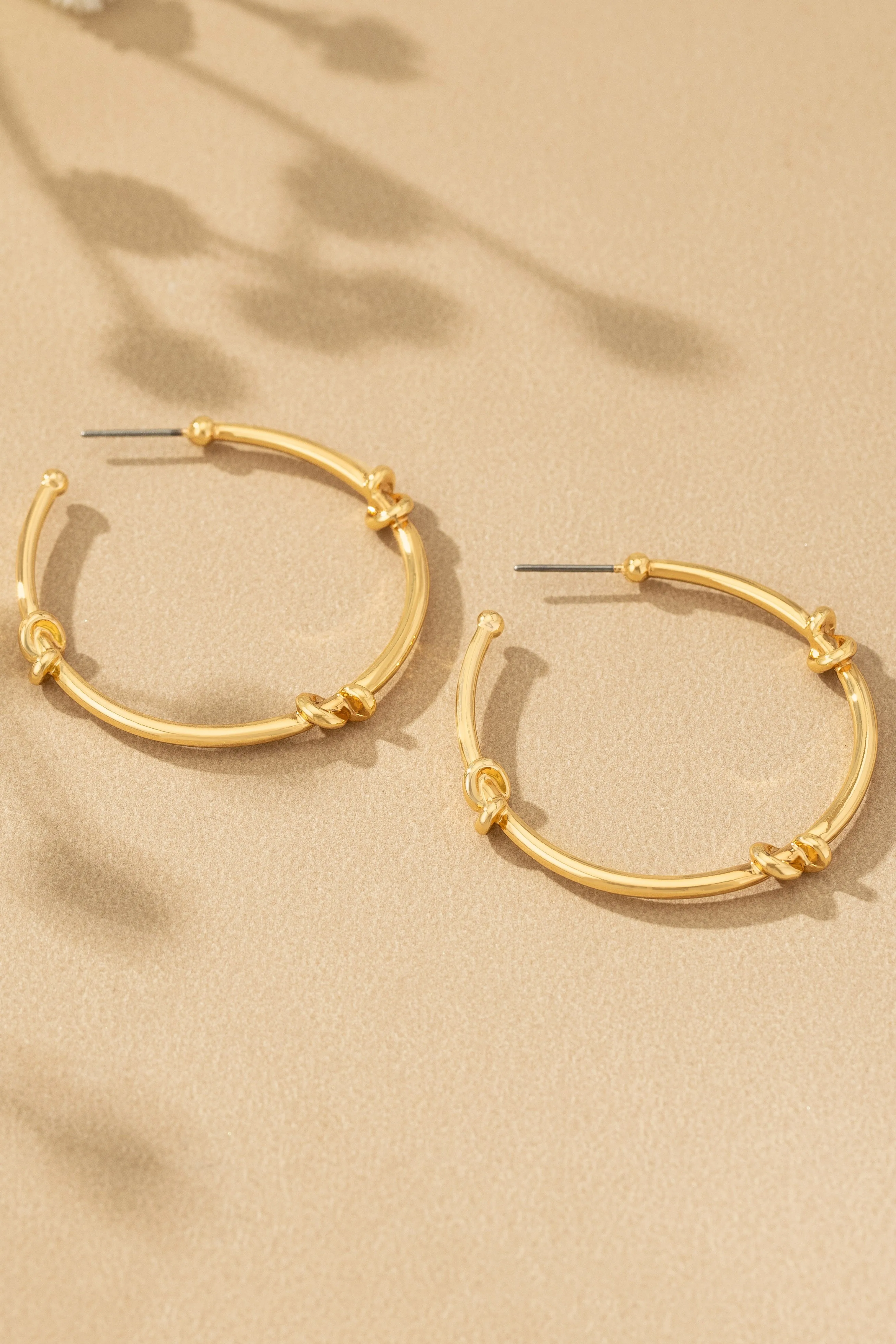 Knotted Grace Hoop Earrings