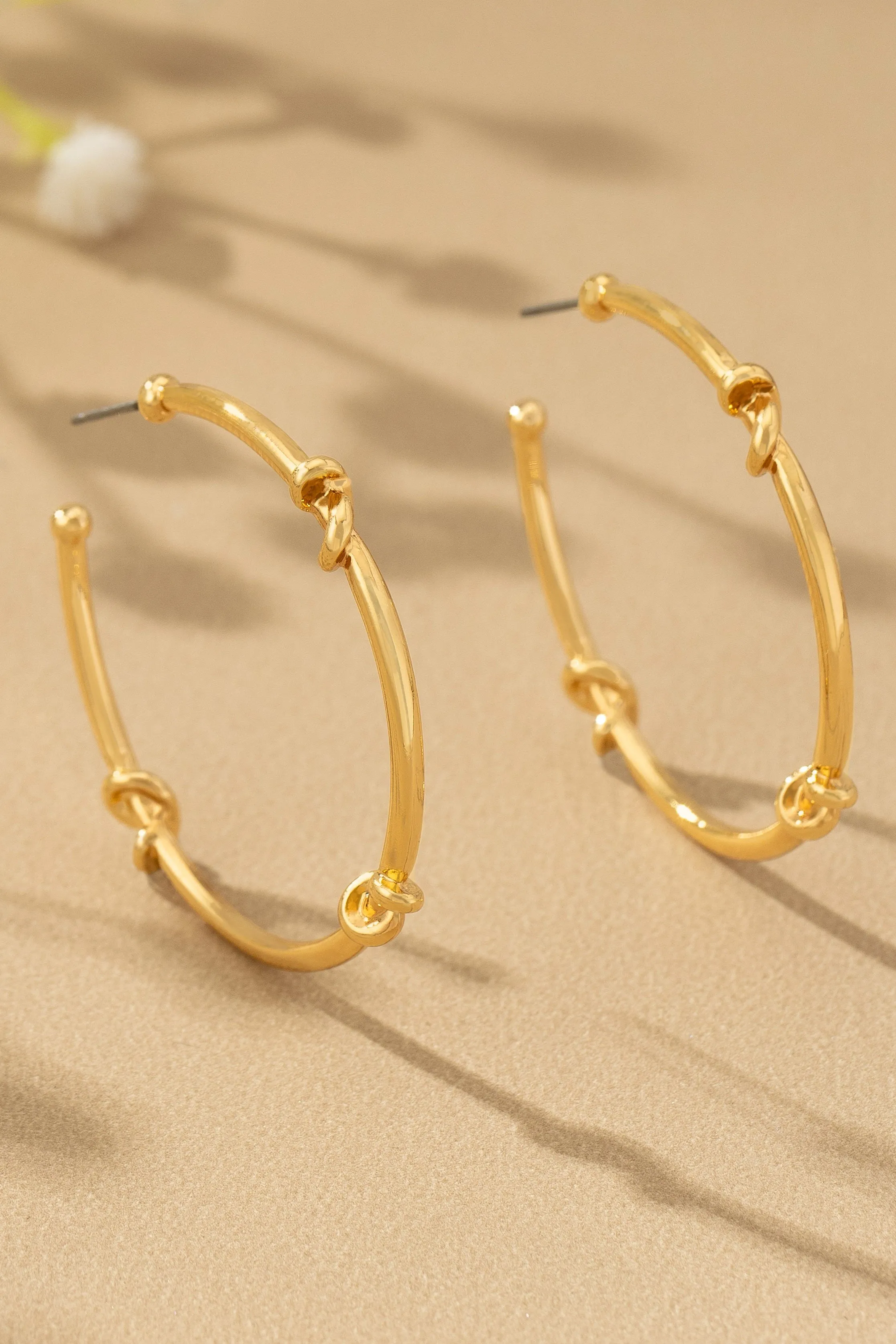 Knotted Grace Hoop Earrings