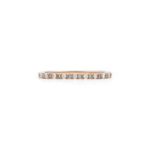 Kwiat Stackable Slim Ring with White and Brown Diamonds