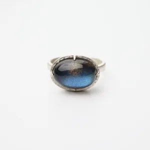 Labradorite Horizontal Prong Ring