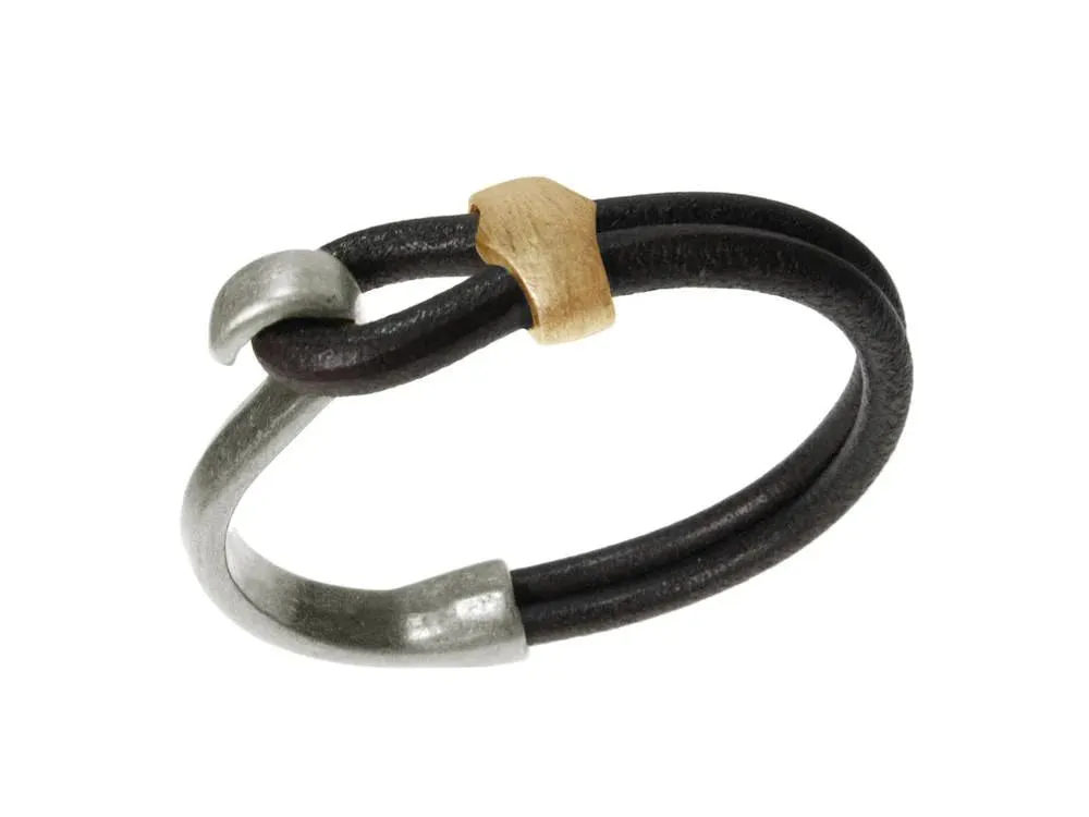 Lasso Leather Bracelet–Hook & Bead