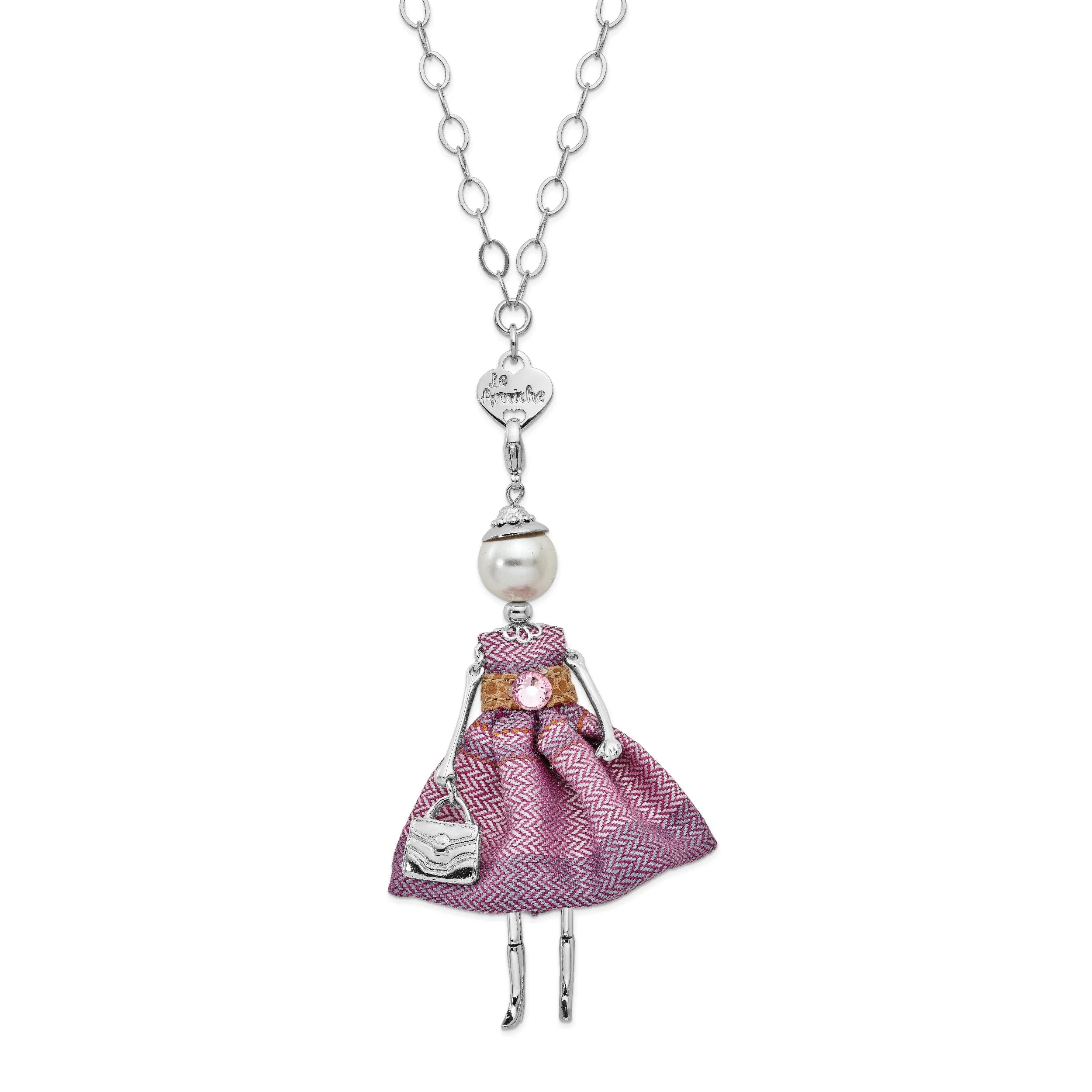 Le Amiche Strass Crystal Chev Doll Charm Chain