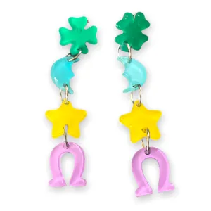 Lipstick & Chrome : Lucky Charm Earrings