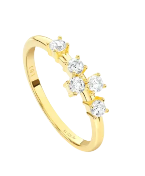 Lova Ring White 18ct Gold Plated