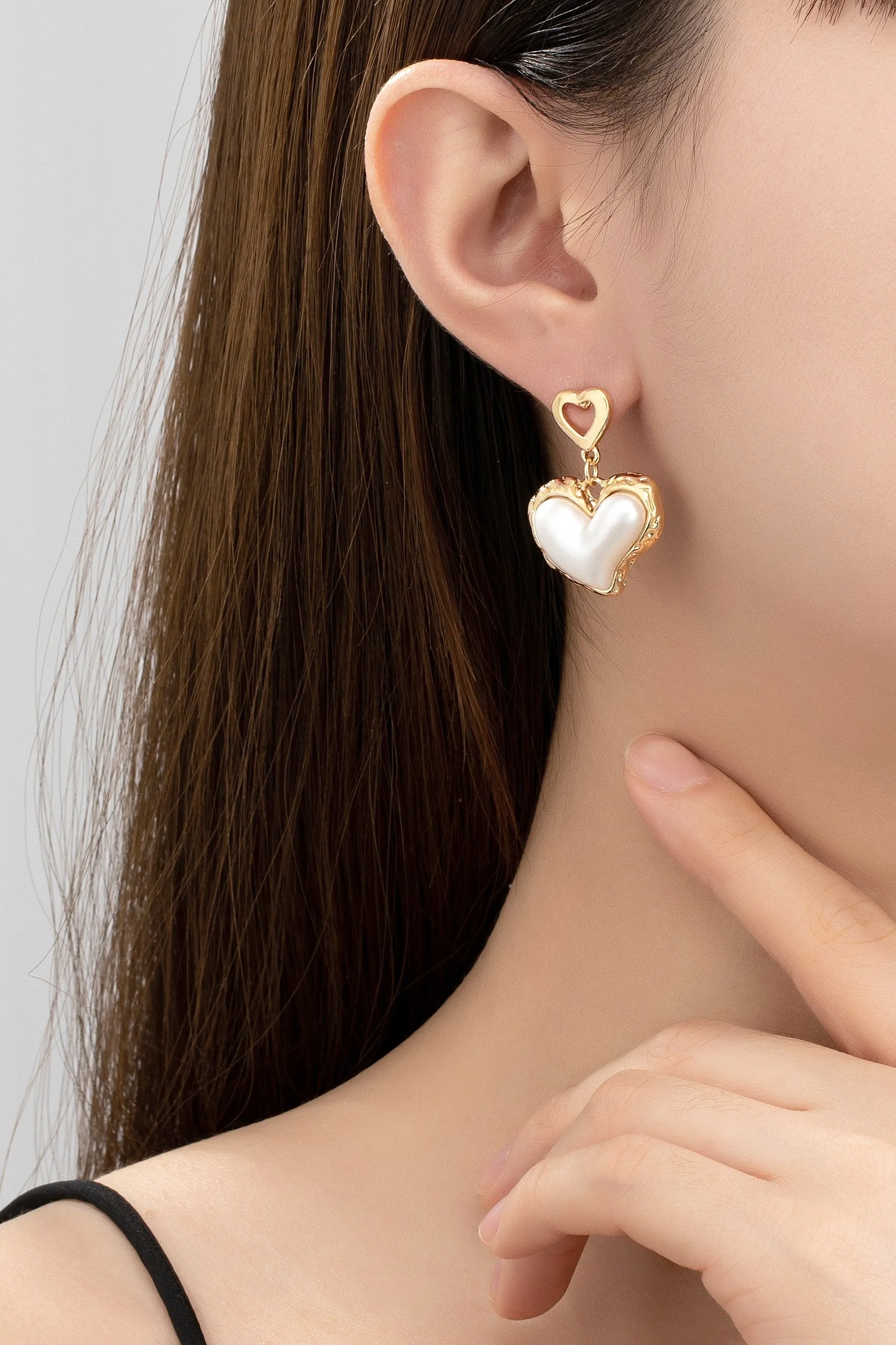 Luminous Heart Drop Earrings