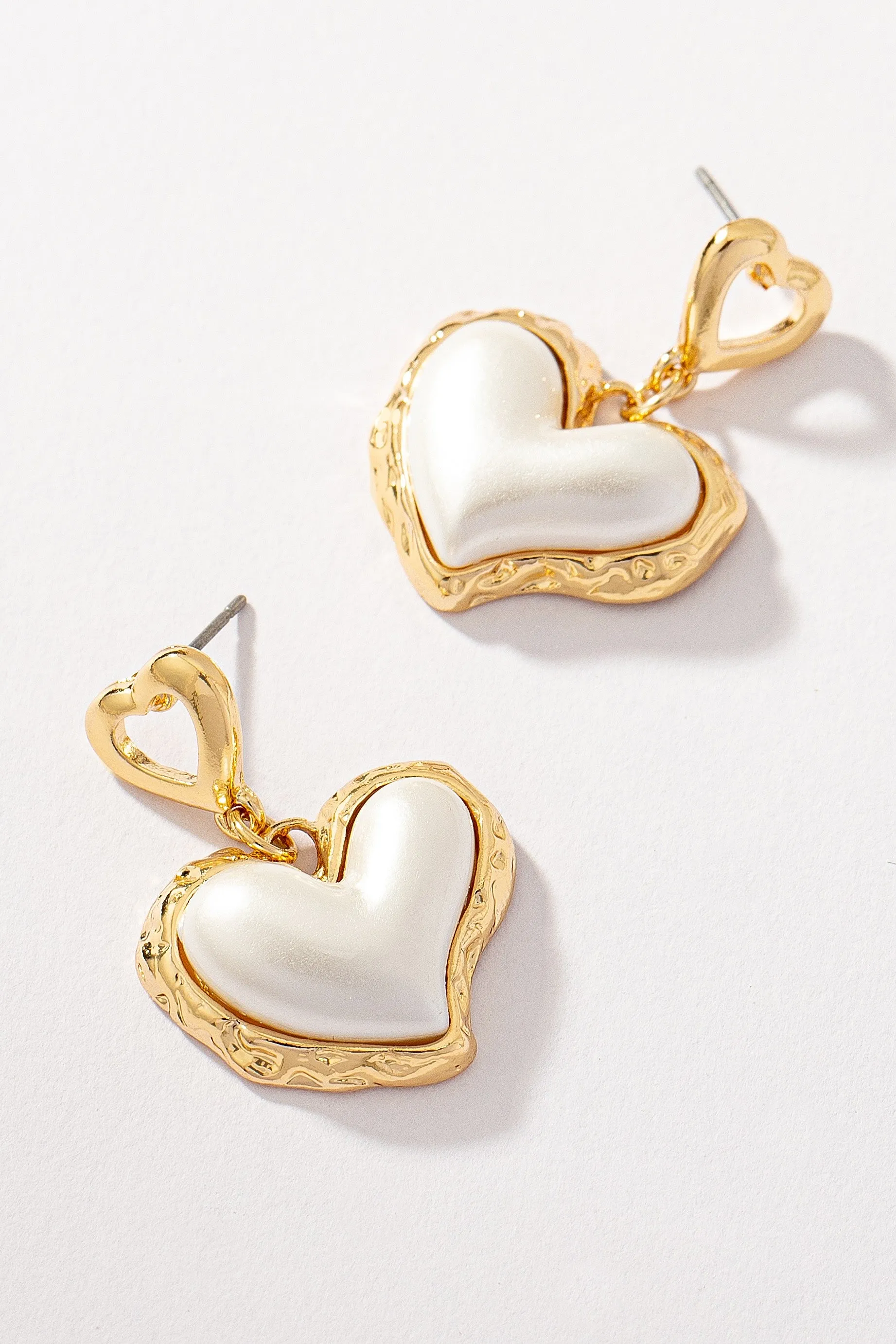 Luminous Heart Drop Earrings