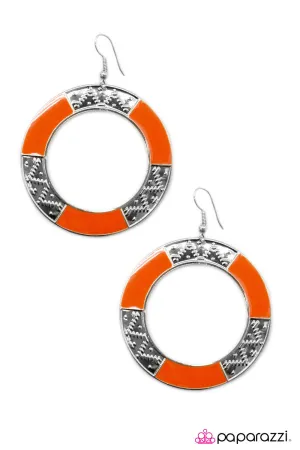 Open Door Jewelry - Beach Babe - Orange Earrings - Paparazzi Accessories