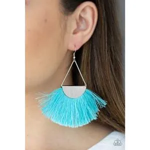 Paparazzi Accessories  - Modern Mayan #L664 - Blue Earrings