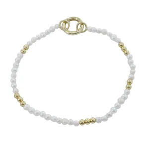 Pearl and Gold Bead Bracelet