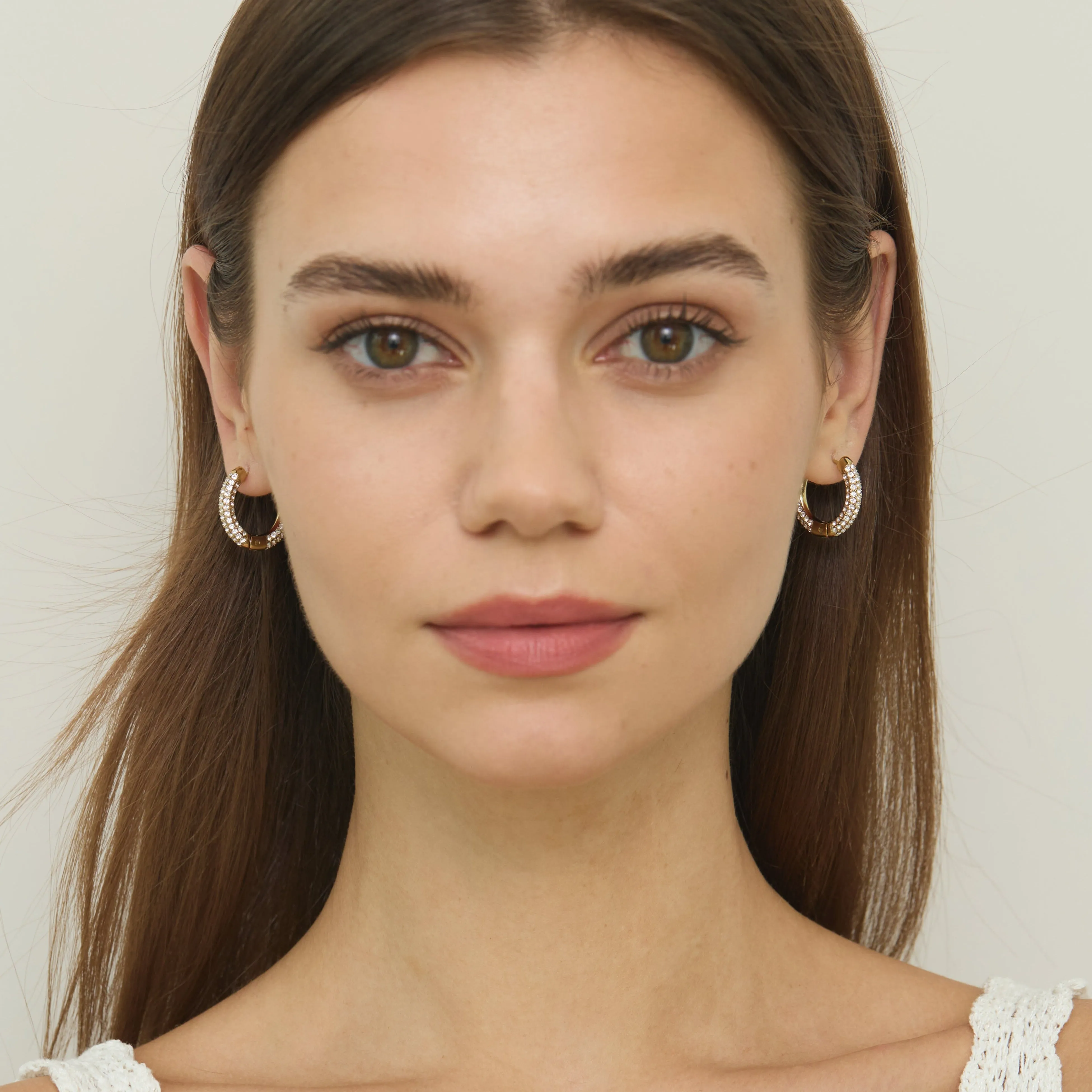 Penelope Crystal Pavé Hoops