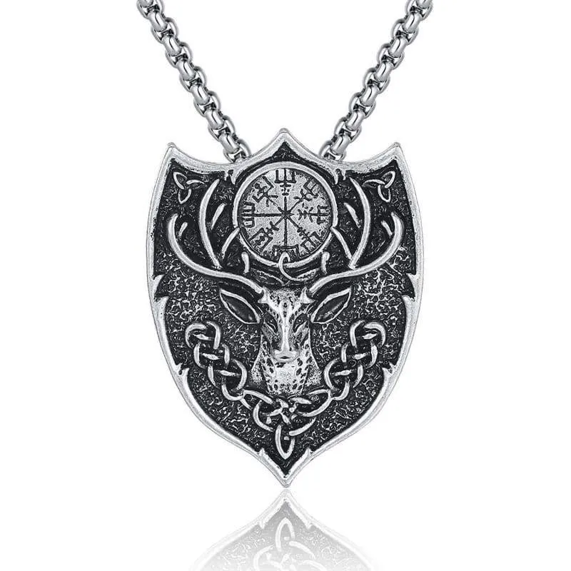 Pewter Viking Necklace Norse Amulet Pendant Necklace Celtic Pagan Jewelry Viking Gift Jewelry