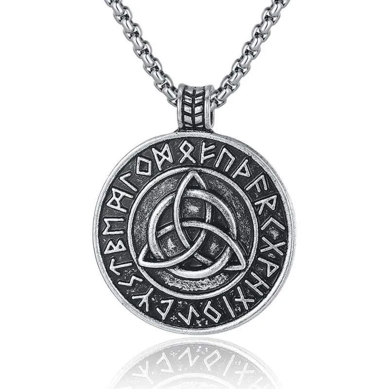 Pewter Viking Necklace Norse Amulet Pendant Necklace Celtic Pagan Jewelry Viking Gift Jewelry