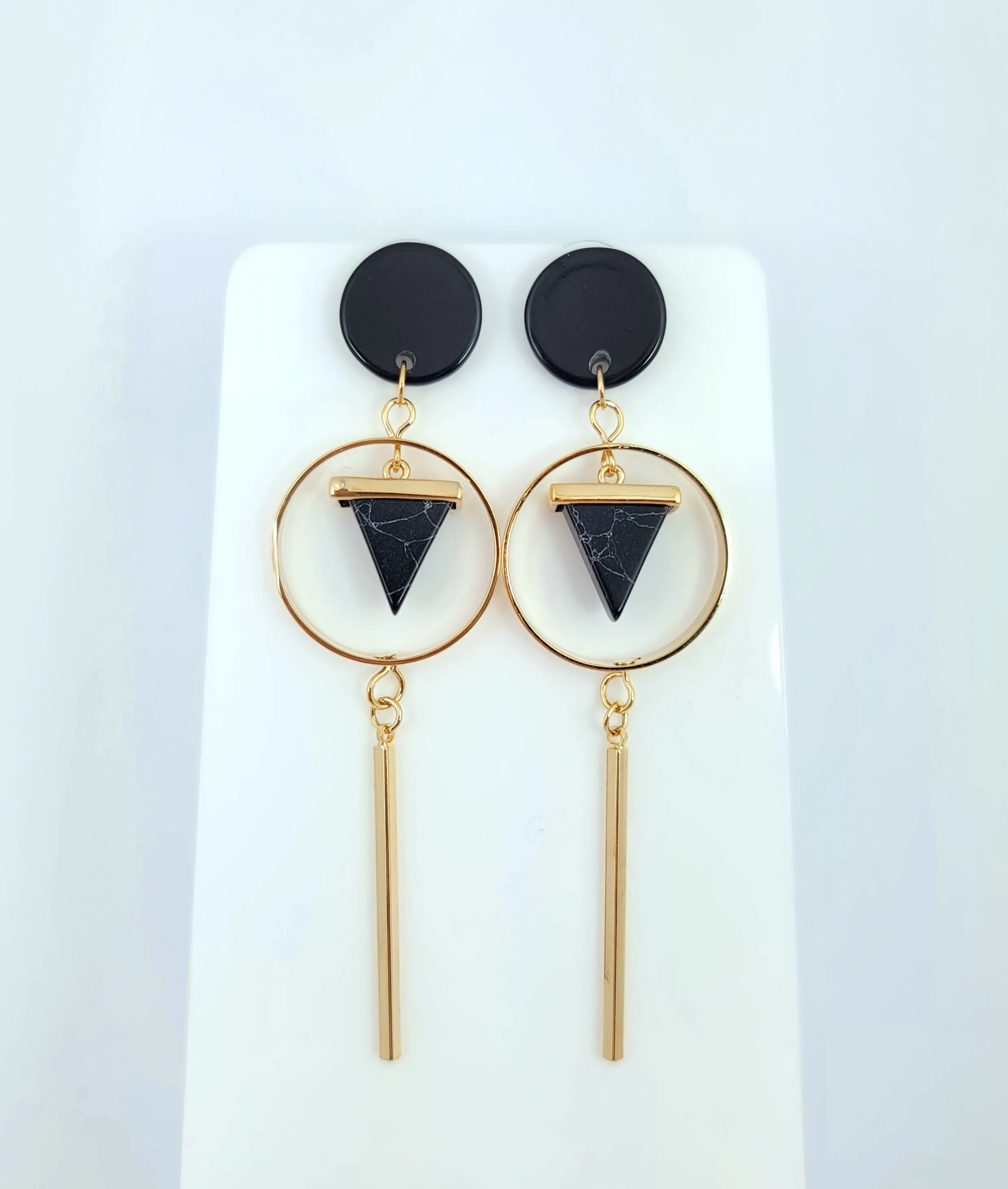 Pointed Black Earrings