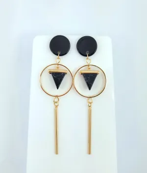 Pointed Black Earrings