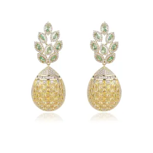 Popular Cubic Zirconia Pineapple Earring for Wedding Accessories CE10904