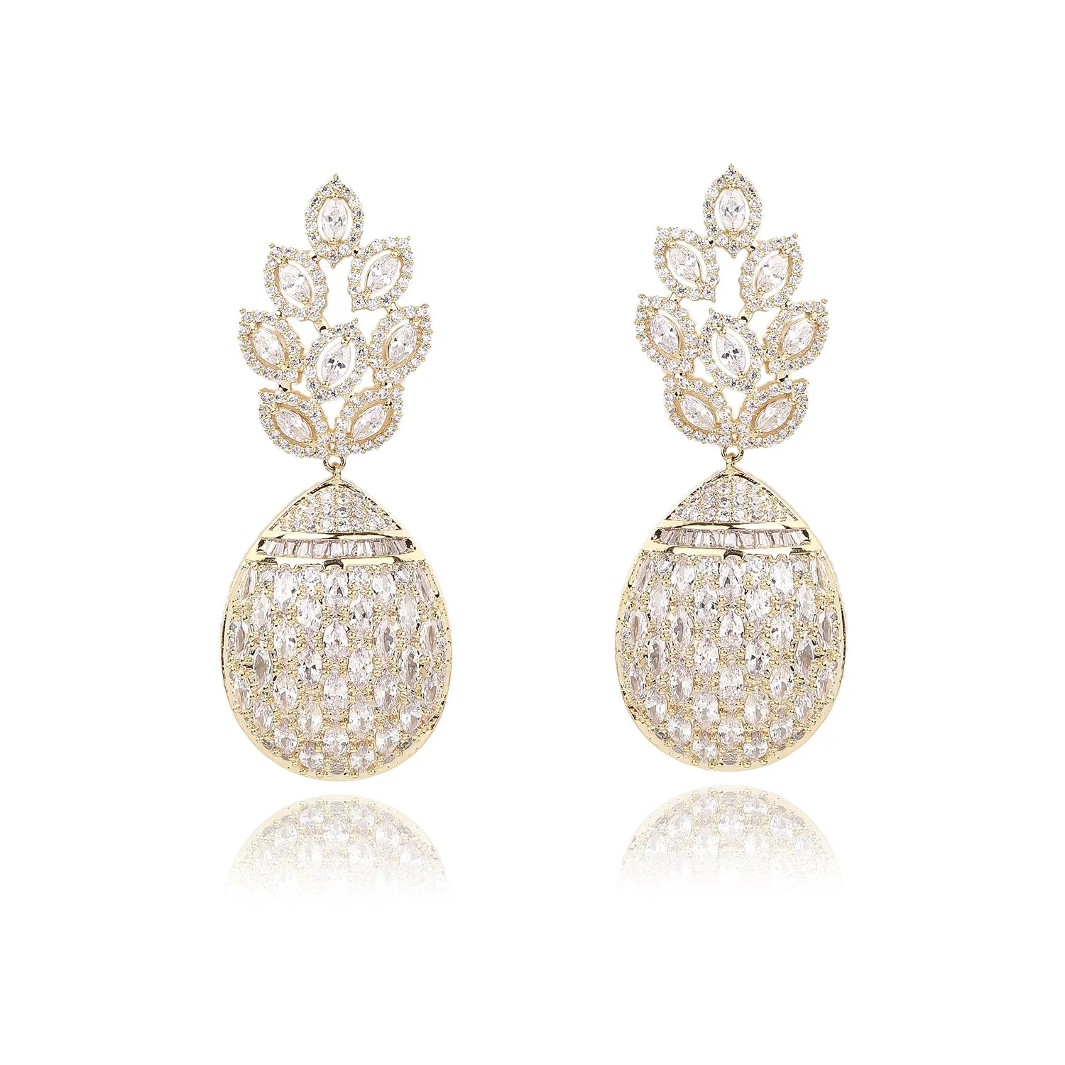 Popular Cubic Zirconia Pineapple Earring for Wedding Accessories CE10904