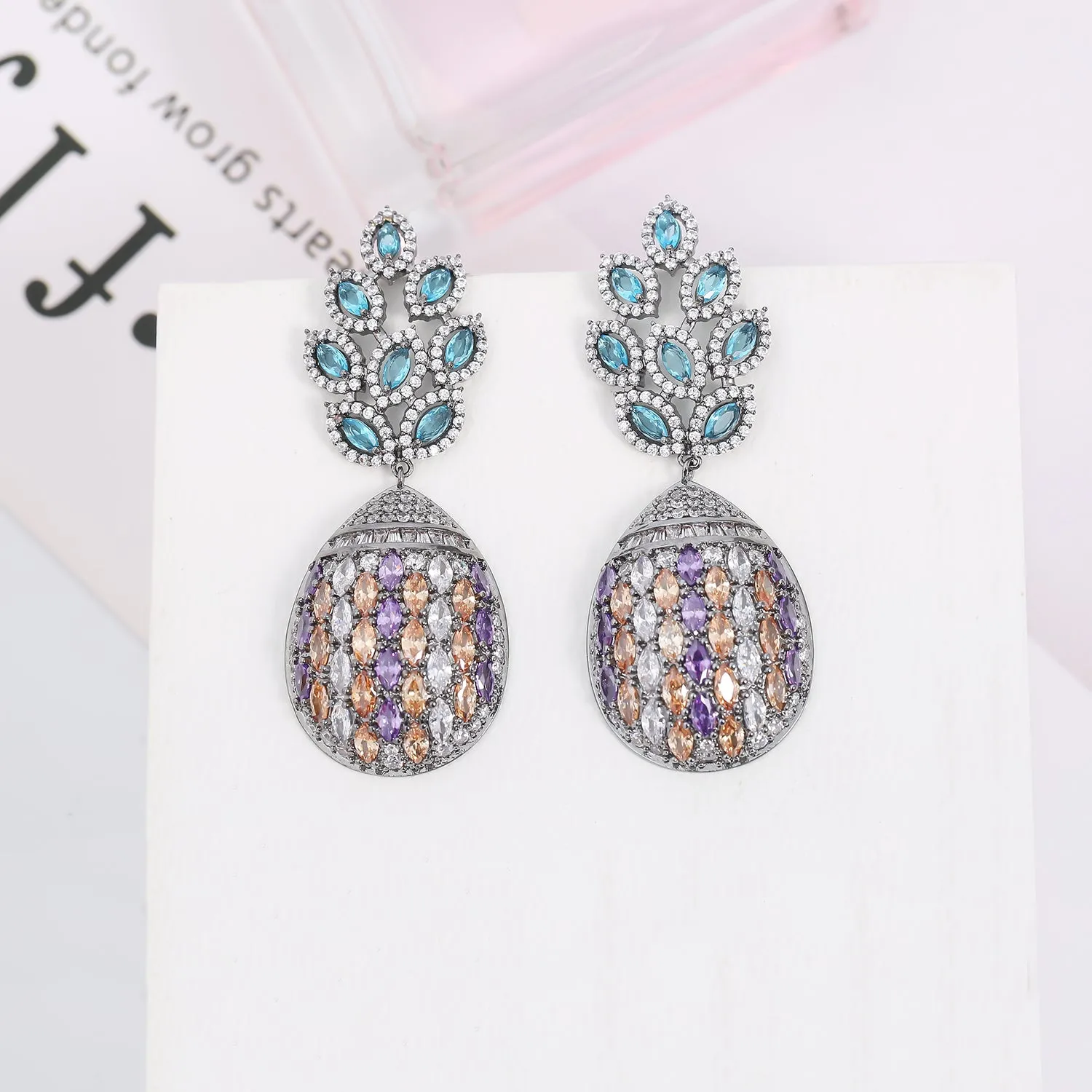 Popular Cubic Zirconia Pineapple Earring for Wedding Accessories CE10904