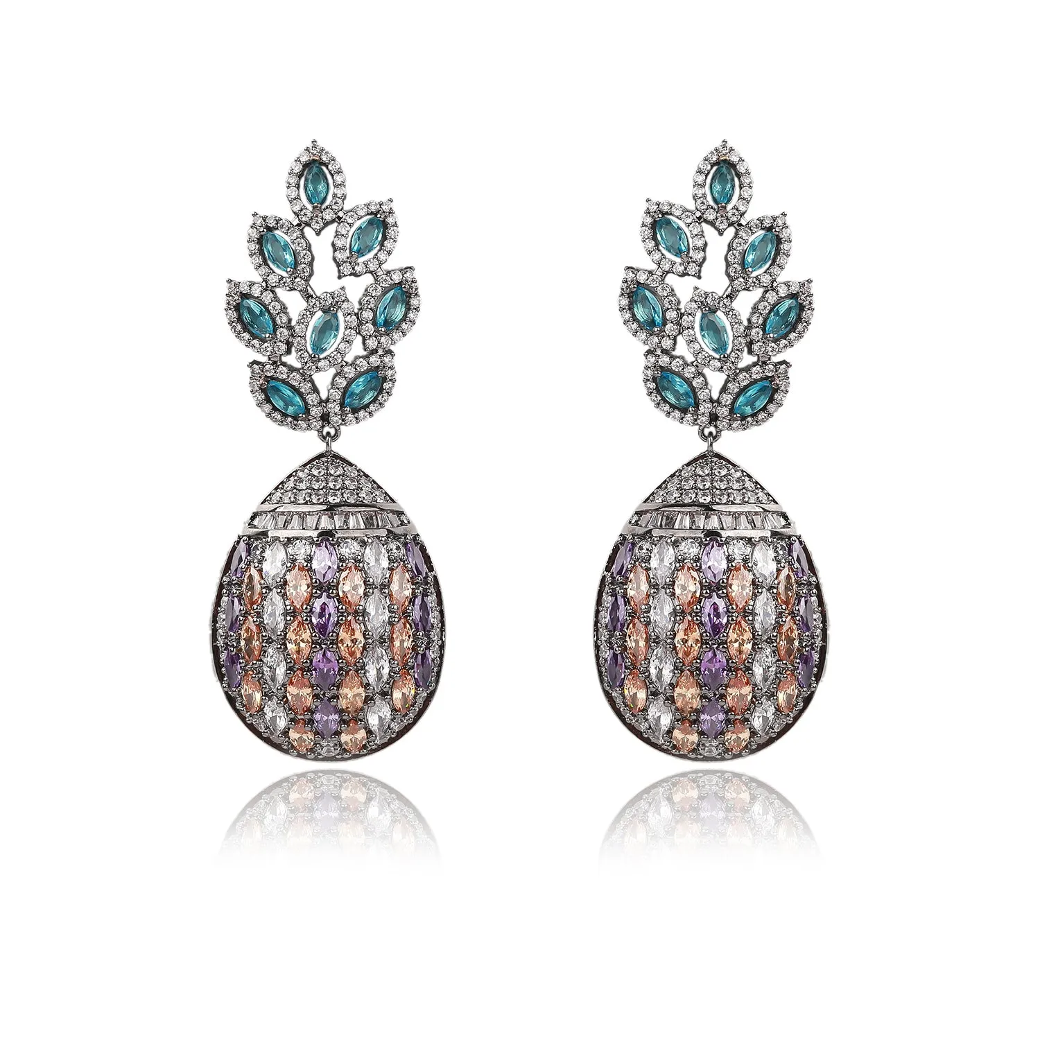 Popular Cubic Zirconia Pineapple Earring for Wedding Accessories CE10904