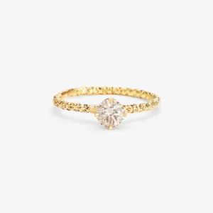 R9006BR | 5mm Brown Diamond Homespun Solitaire Ring