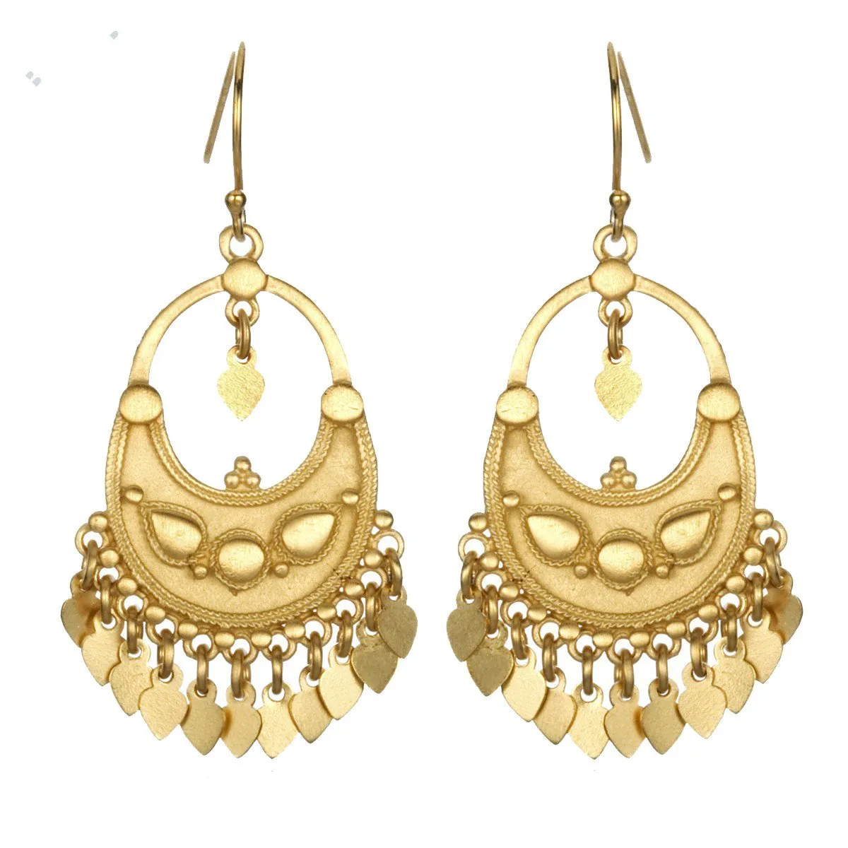 SATYA EG30B - Gold Veils Petal Chandelier earrings