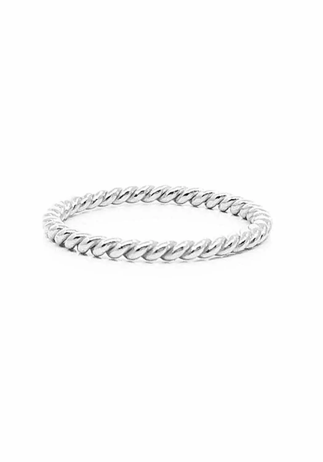 Sethi Couture 18K White Gold Twisted Rope Band