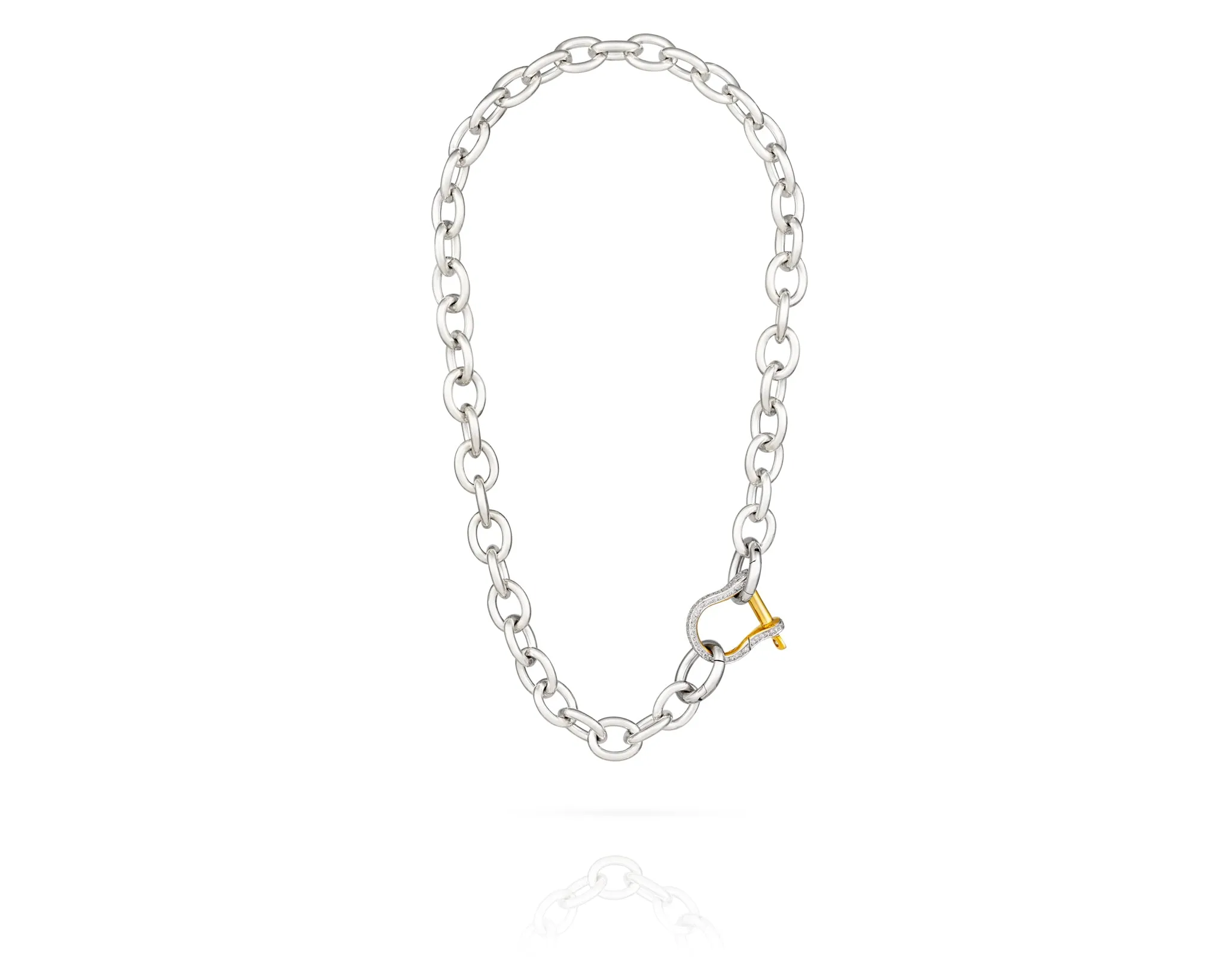 Shackle Chain Necklace | Diamond