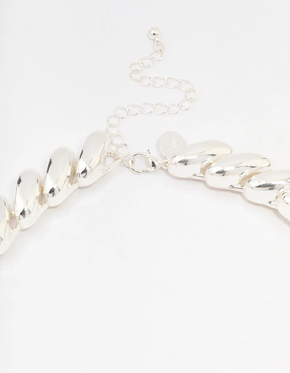 Silver Chunky Short Necklace