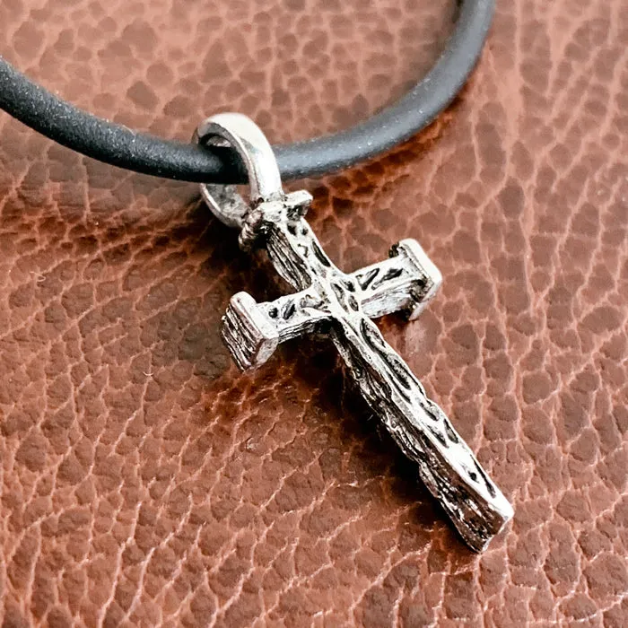 Silver Nail Cross Necklace