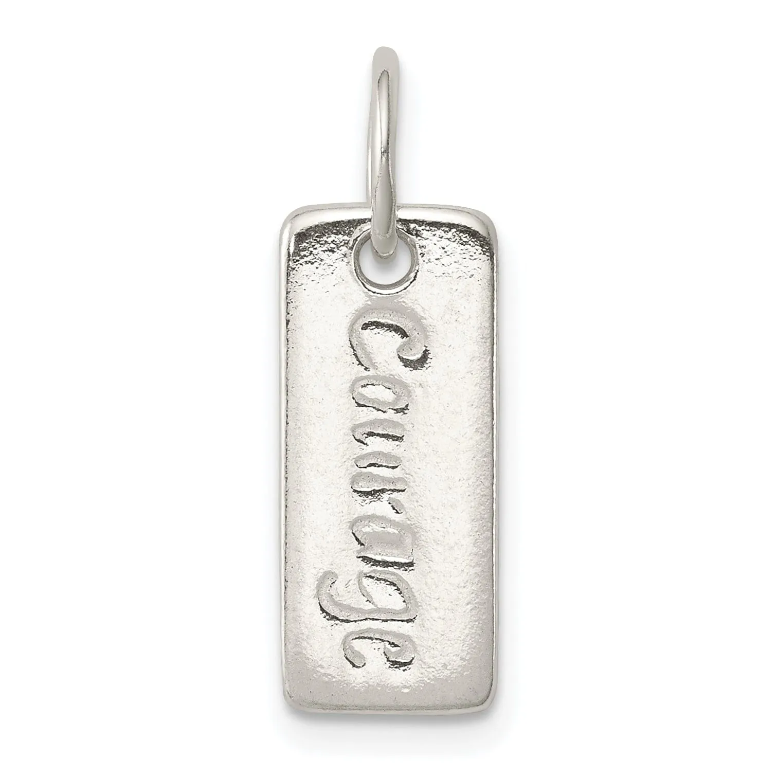 Silver Polish Courage Survivor Reversible Charm