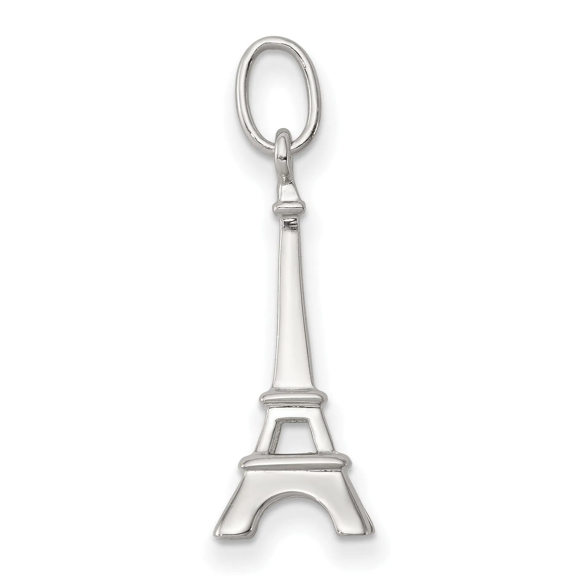 Silver Polished Finish Eiffel Tower Charm