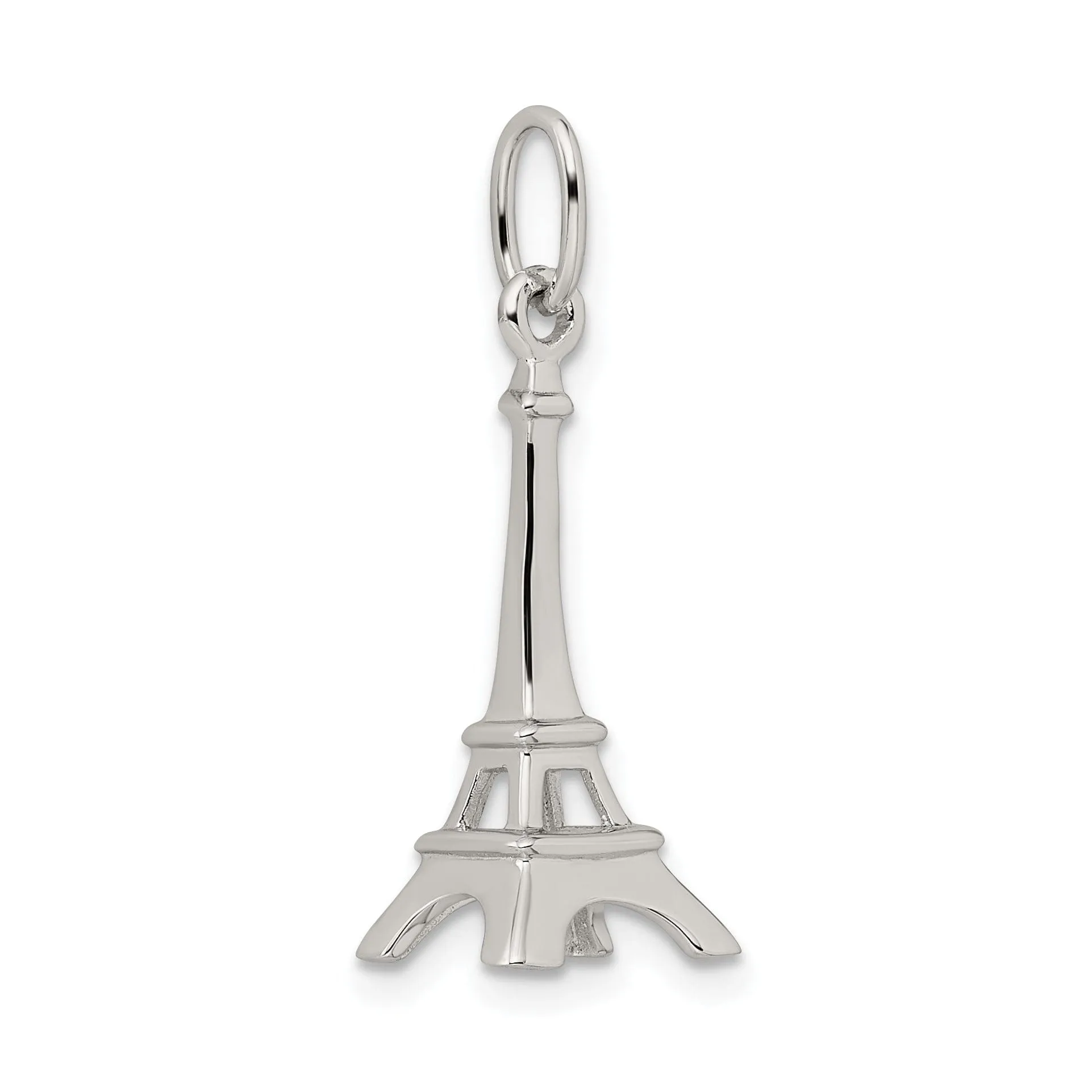 Silver Polished Finish Eiffel Tower Charm