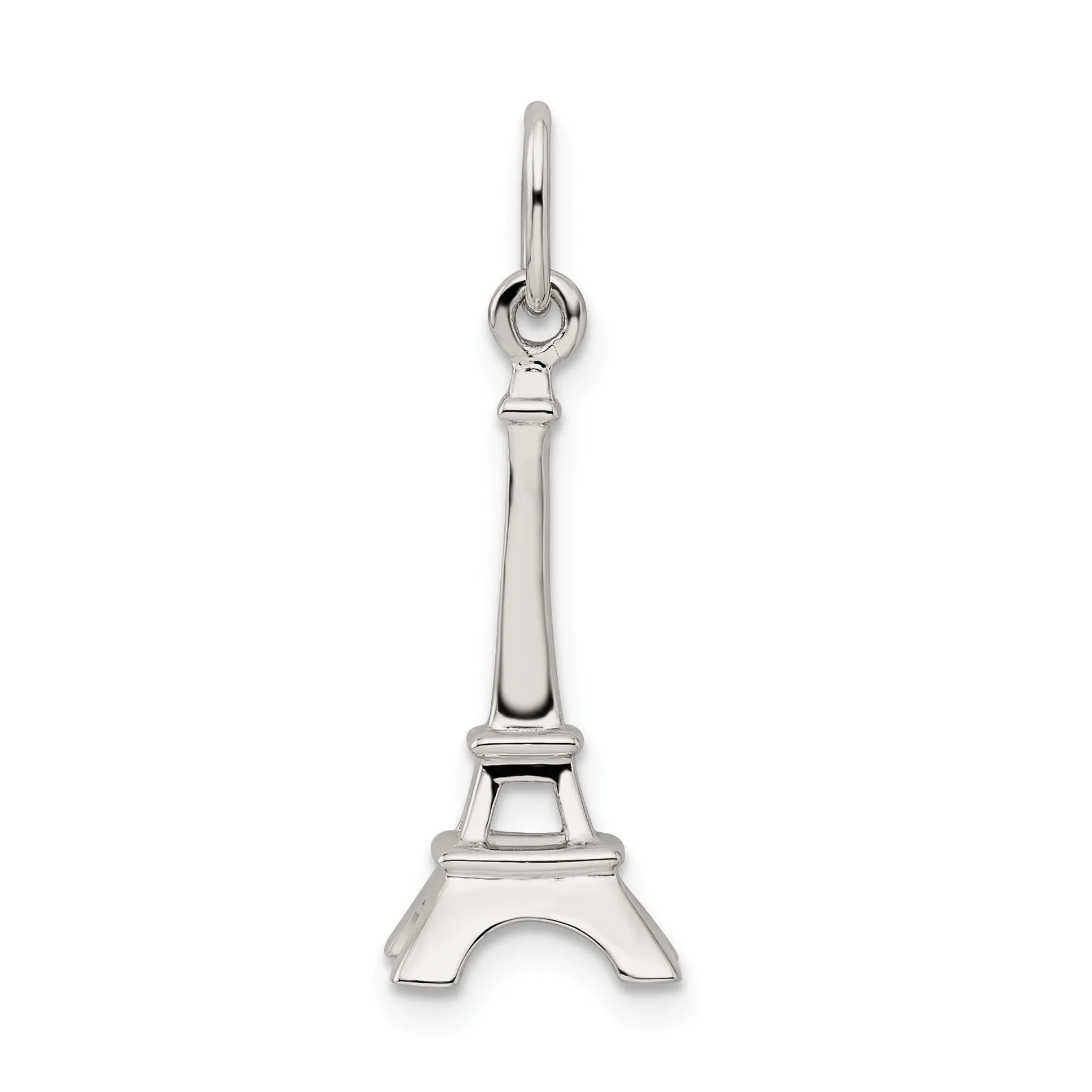 Silver Polished Finish Eiffel Tower Charm