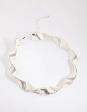 Silver Twisted Spring Necklace